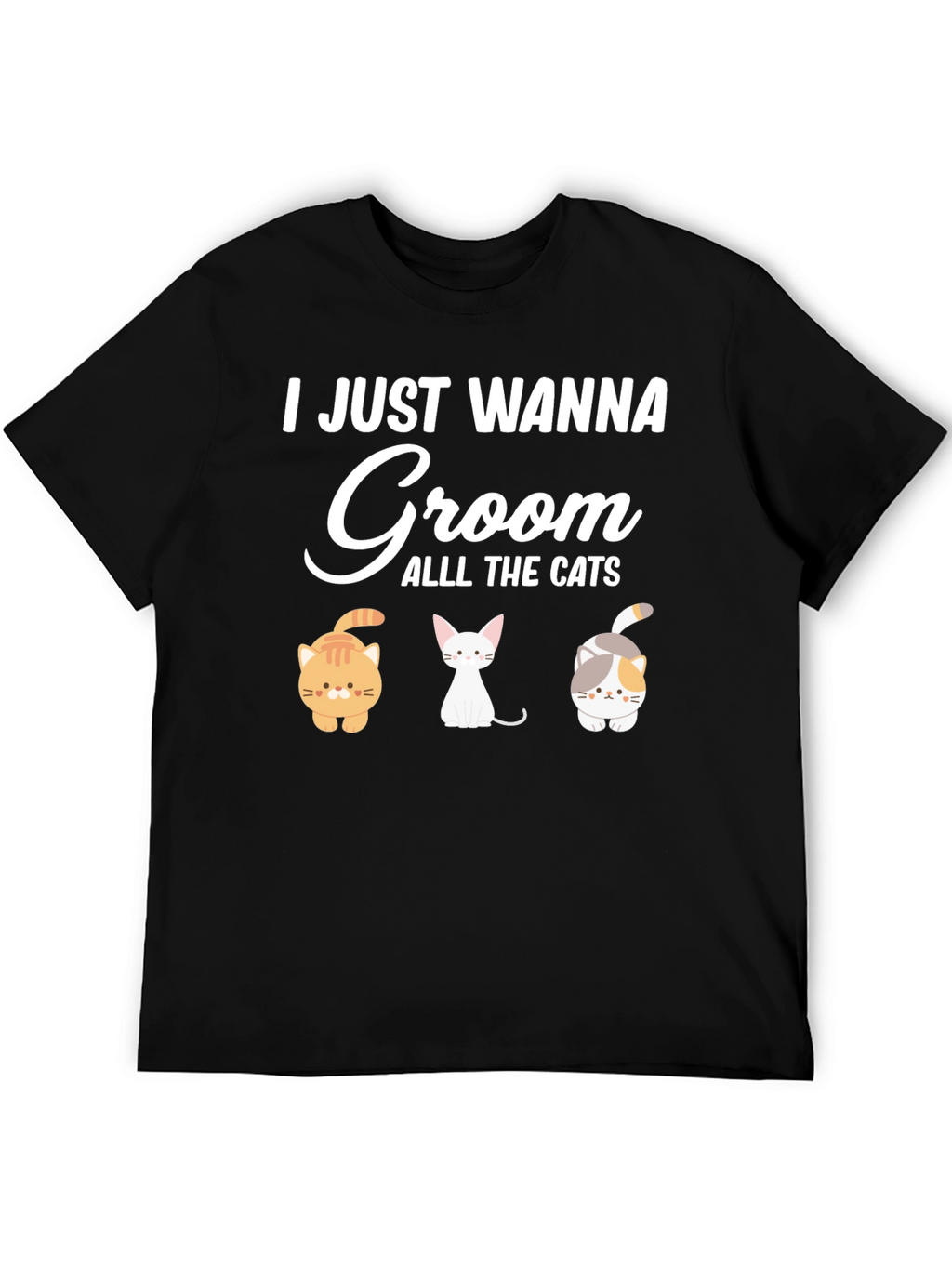 Cute Cat Grooming T-Shirt - Groom All The Cats