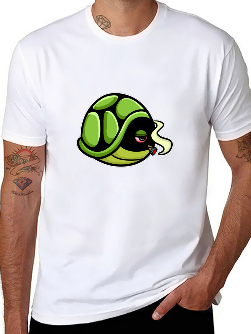 Cool Turtle Graphic Tee - Black