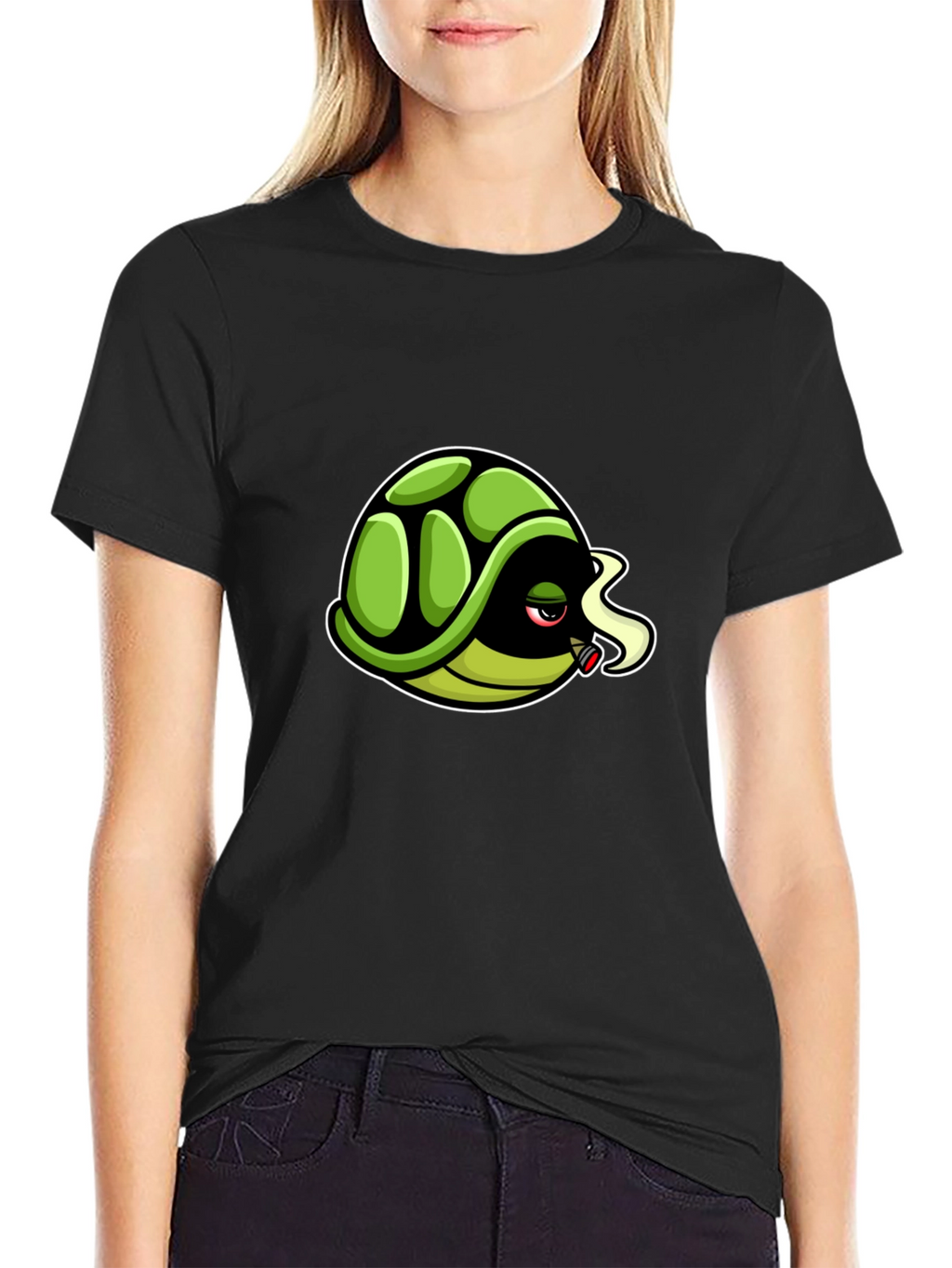 Cool Turtle Graphic Tee - Black