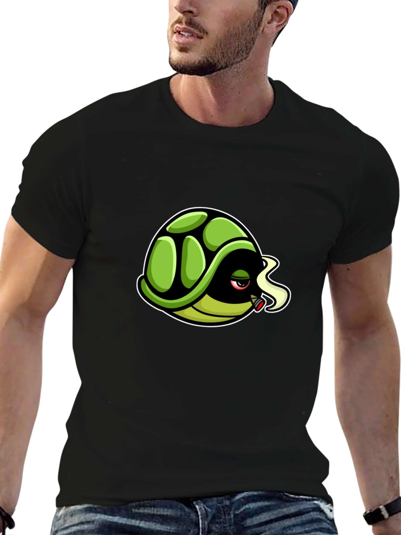 Cool Turtle Graphic Tee - Black