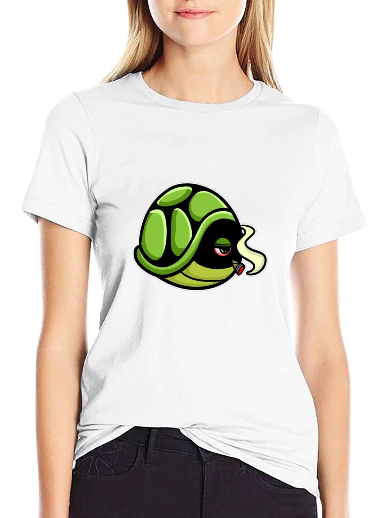 Cool Turtle Graphic Tee - Black