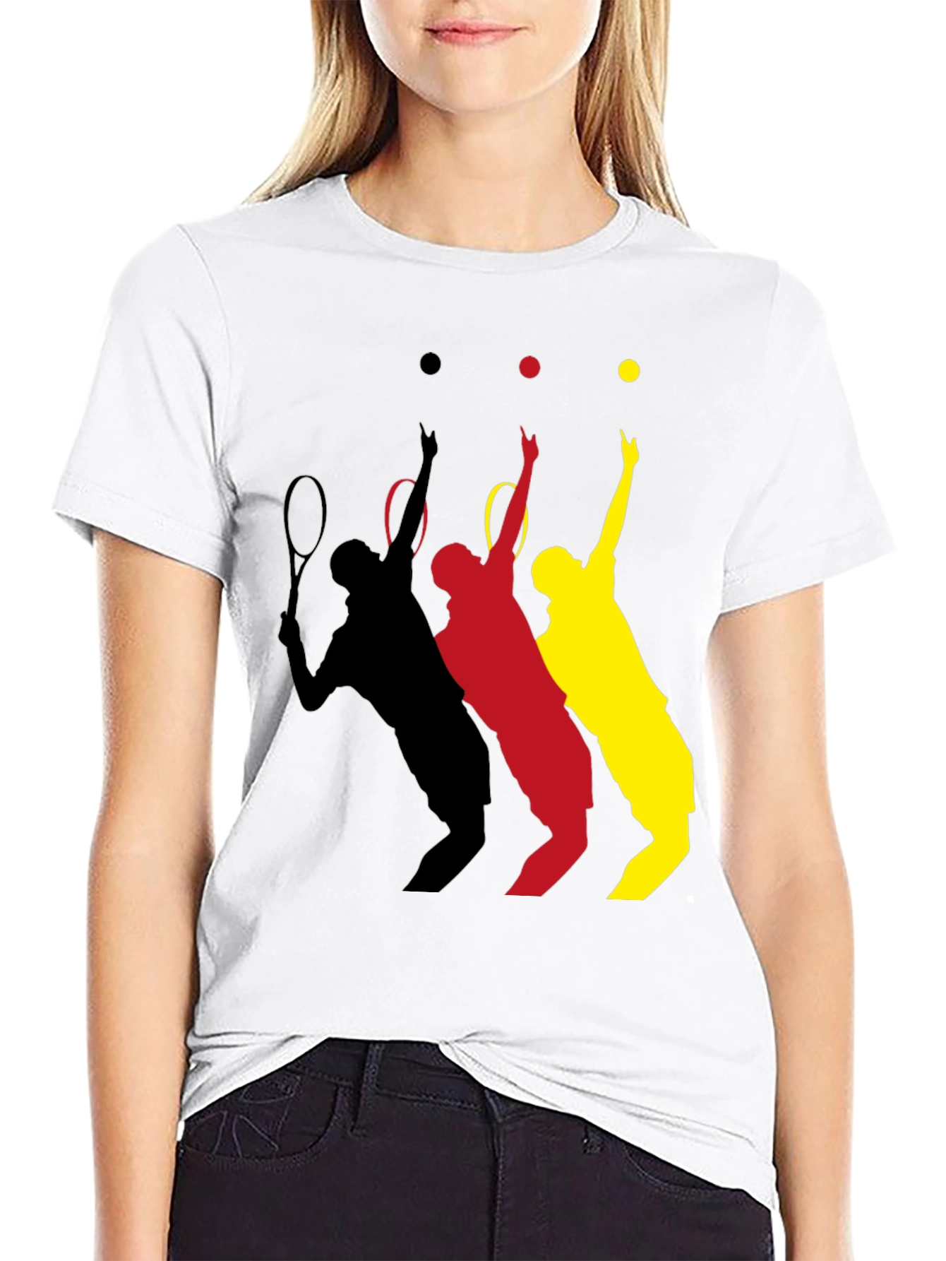 Tennis Player T-Shirt - Black