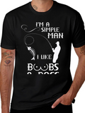 Im a Simple Man T-Shirt Funny Fishing & Boobs