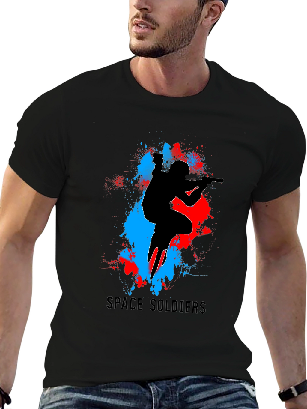 Space Soldiers Graphic Tee - Black