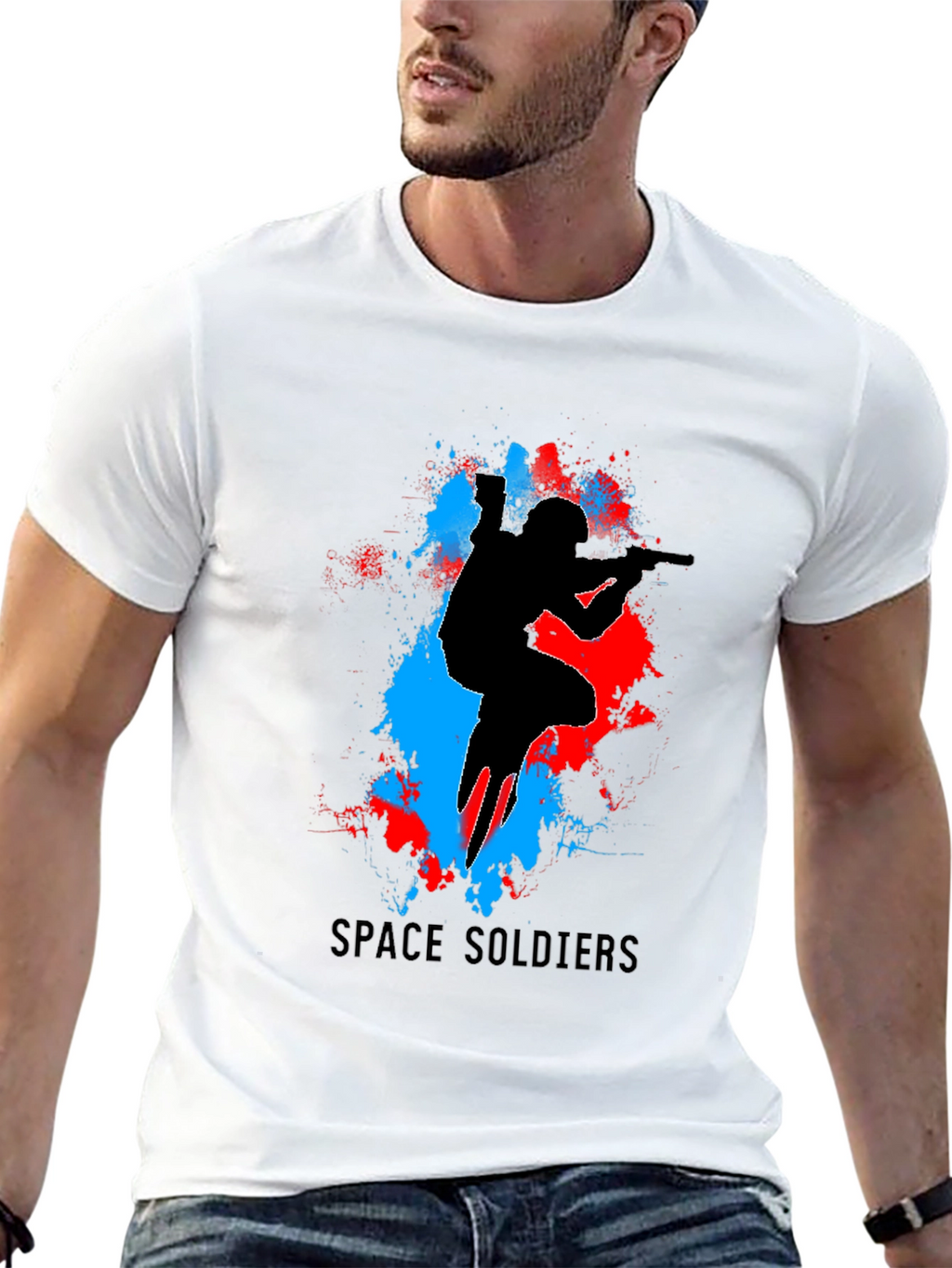 Space Soldiers Graphic Tee - Black