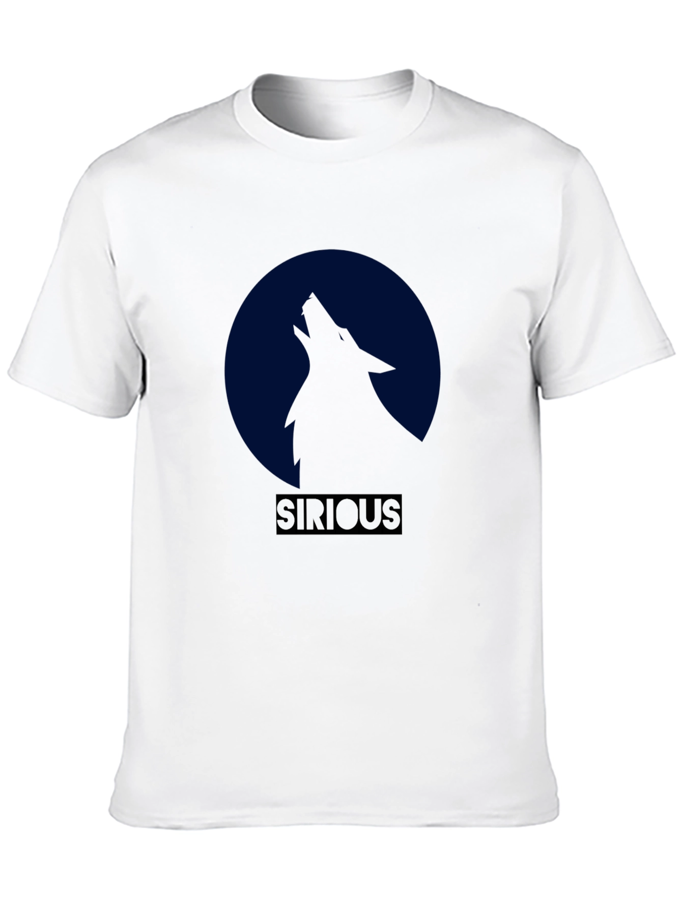 Sirious Wolf Moon Graphic T-Shirt - Black