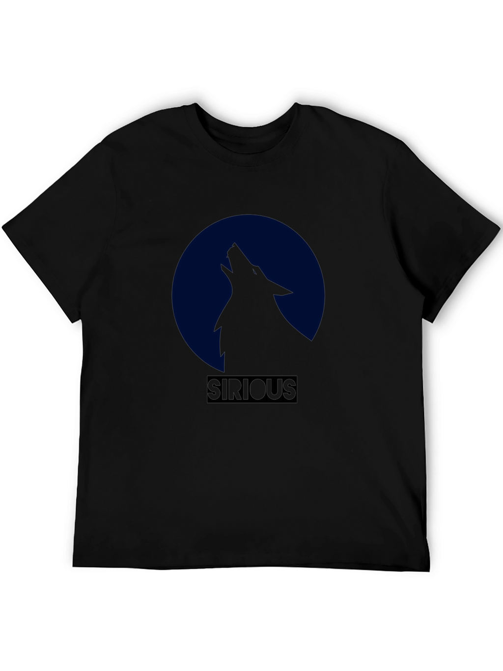 Sirious Wolf Moon Graphic T-Shirt - Black