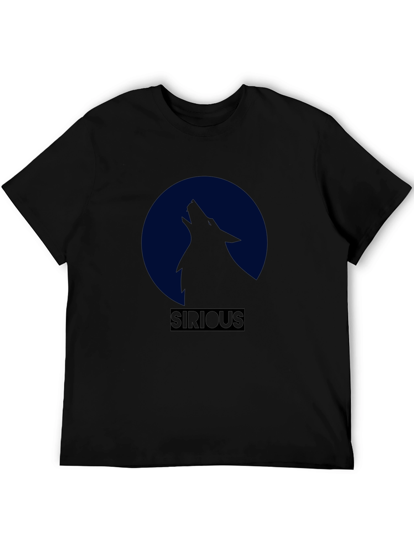 Sirious Wolf Moon Graphic T-Shirt - Black