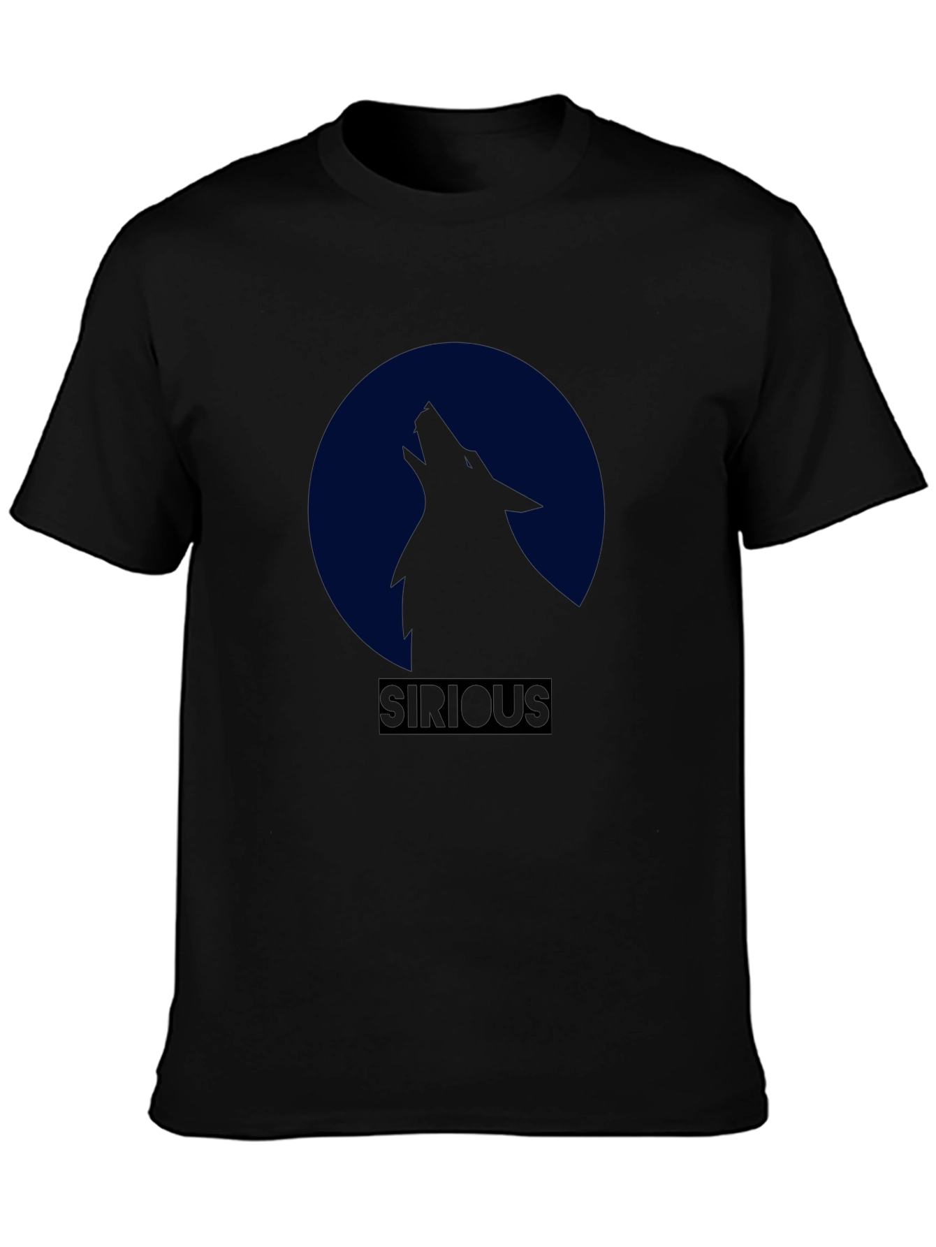 Sirious Wolf Moon Graphic T-Shirt - Black