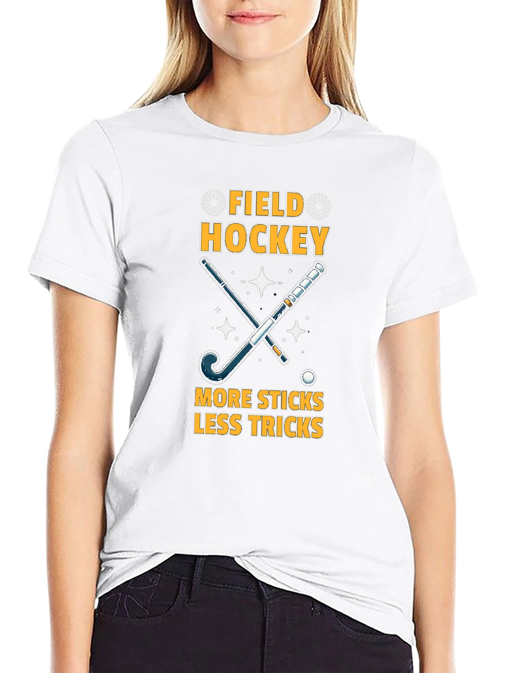 Field Hockey T-Shirt: More Sticks Less Tricks!