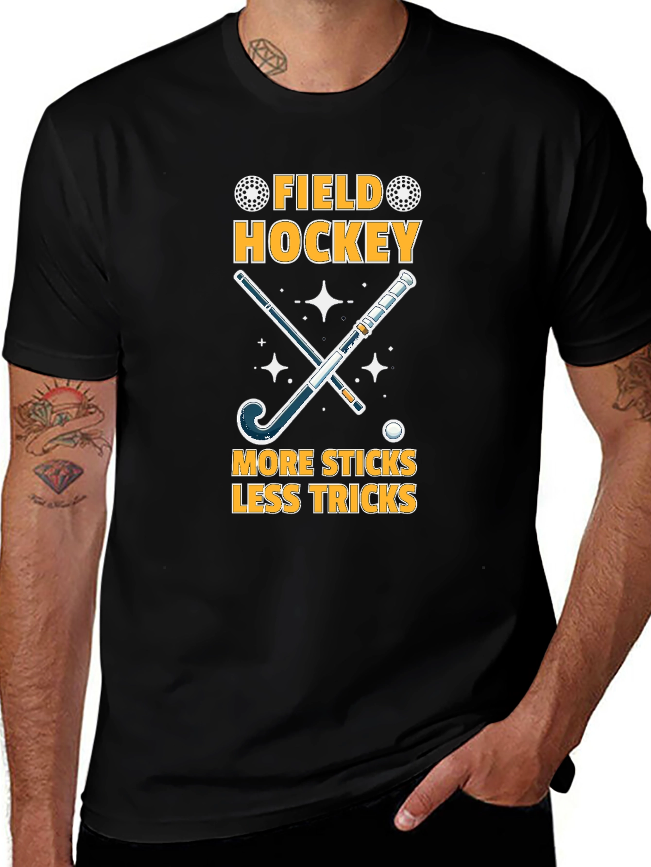 Field Hockey T-Shirt: More Sticks Less Tricks!
