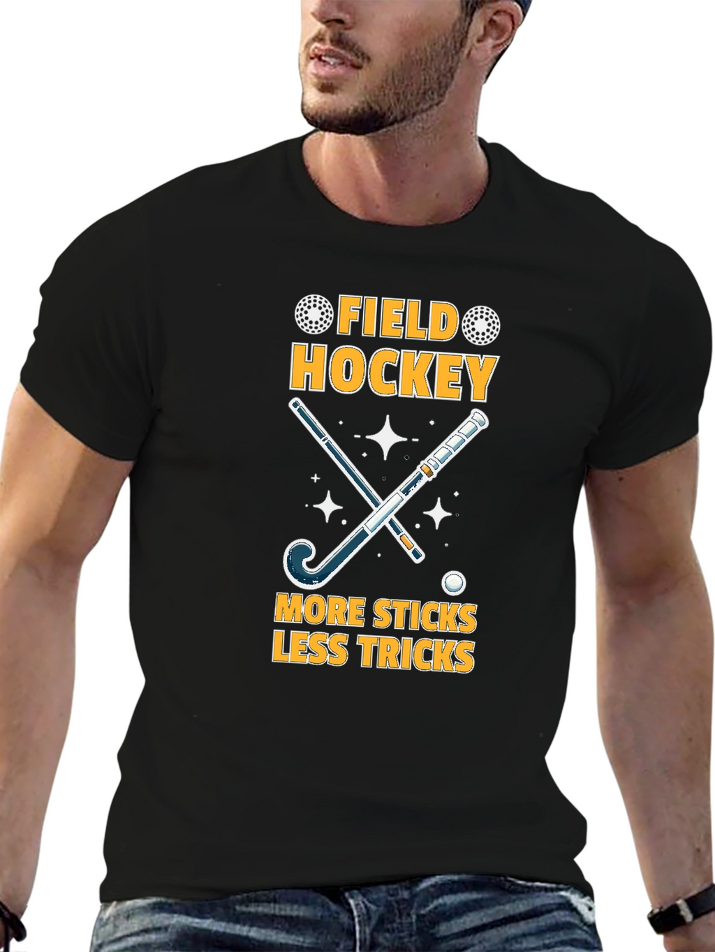 Field Hockey T-Shirt: More Sticks Less Tricks!