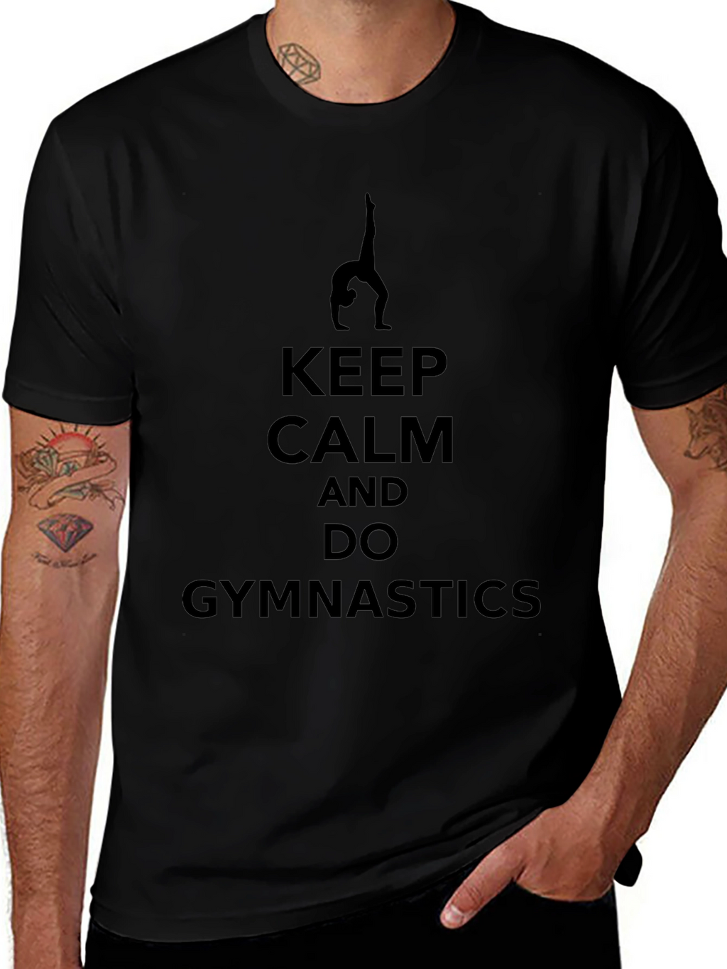 Keep Calm Gymnastics T-Shirt - Black