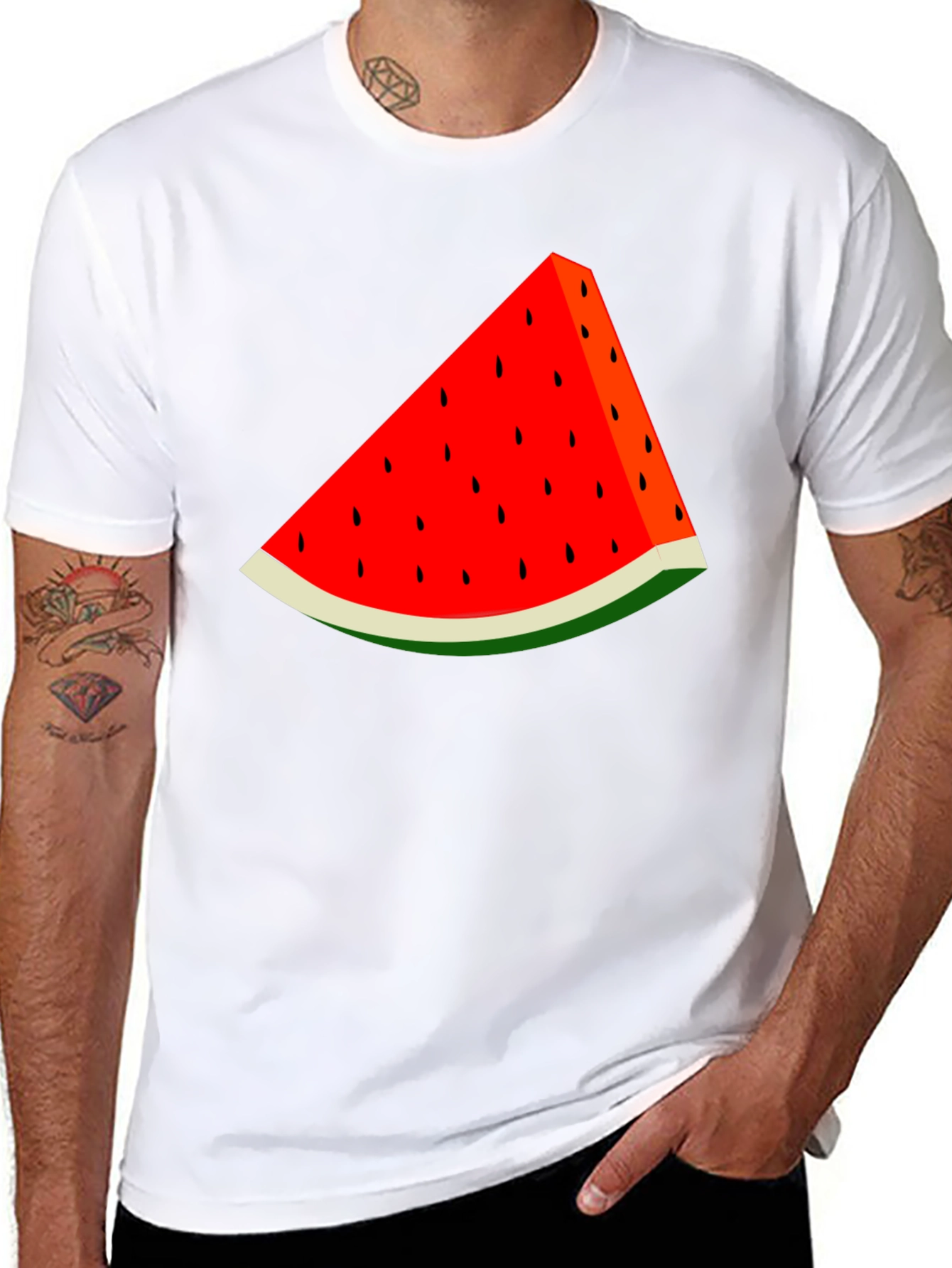 Watermelon Slice Graphic Tee - Summer Fun