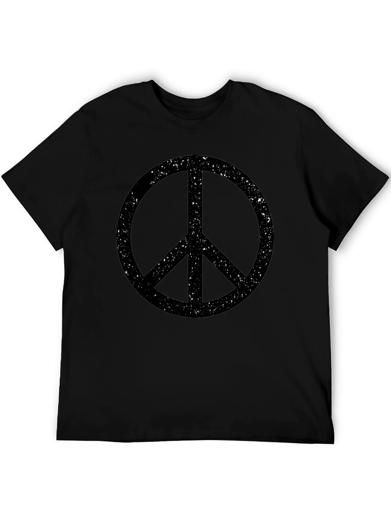 Retro Peace Sign T-Shirt - Black Graphic Tee