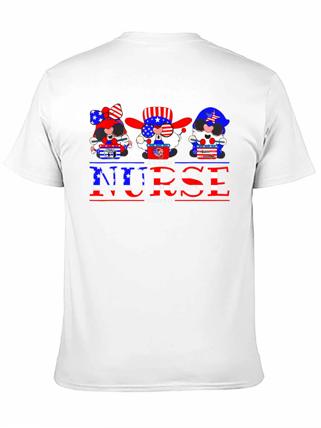 Patriotic Nurse Gnome T-Shirt