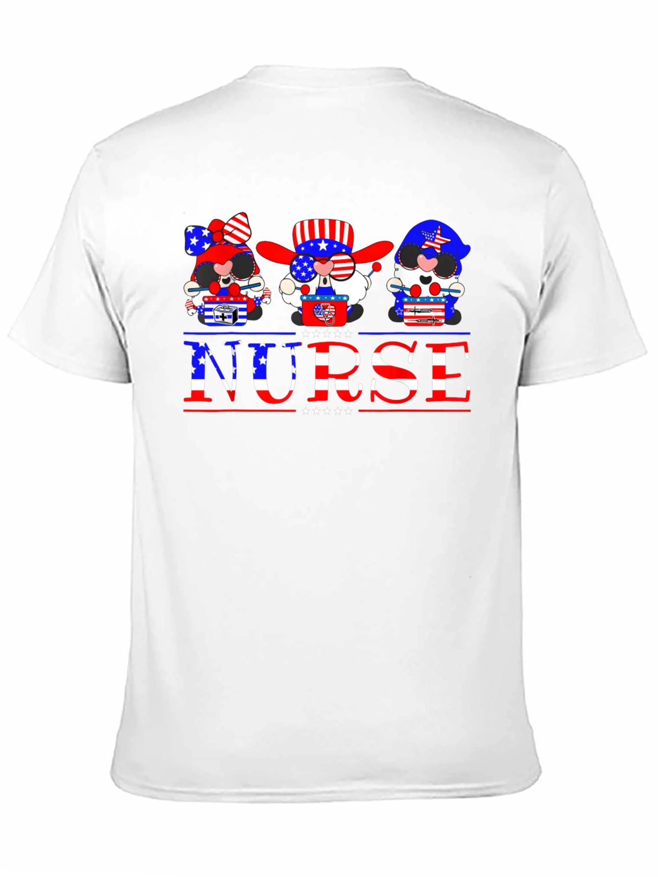 Patriotic Nurse Gnome T-Shirt