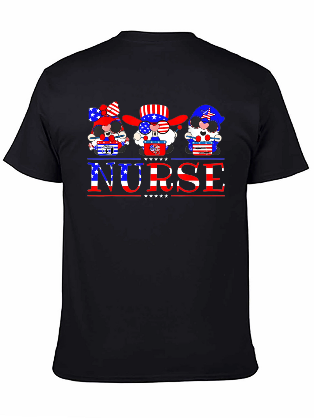Patriotic Nurse Gnome T-Shirt