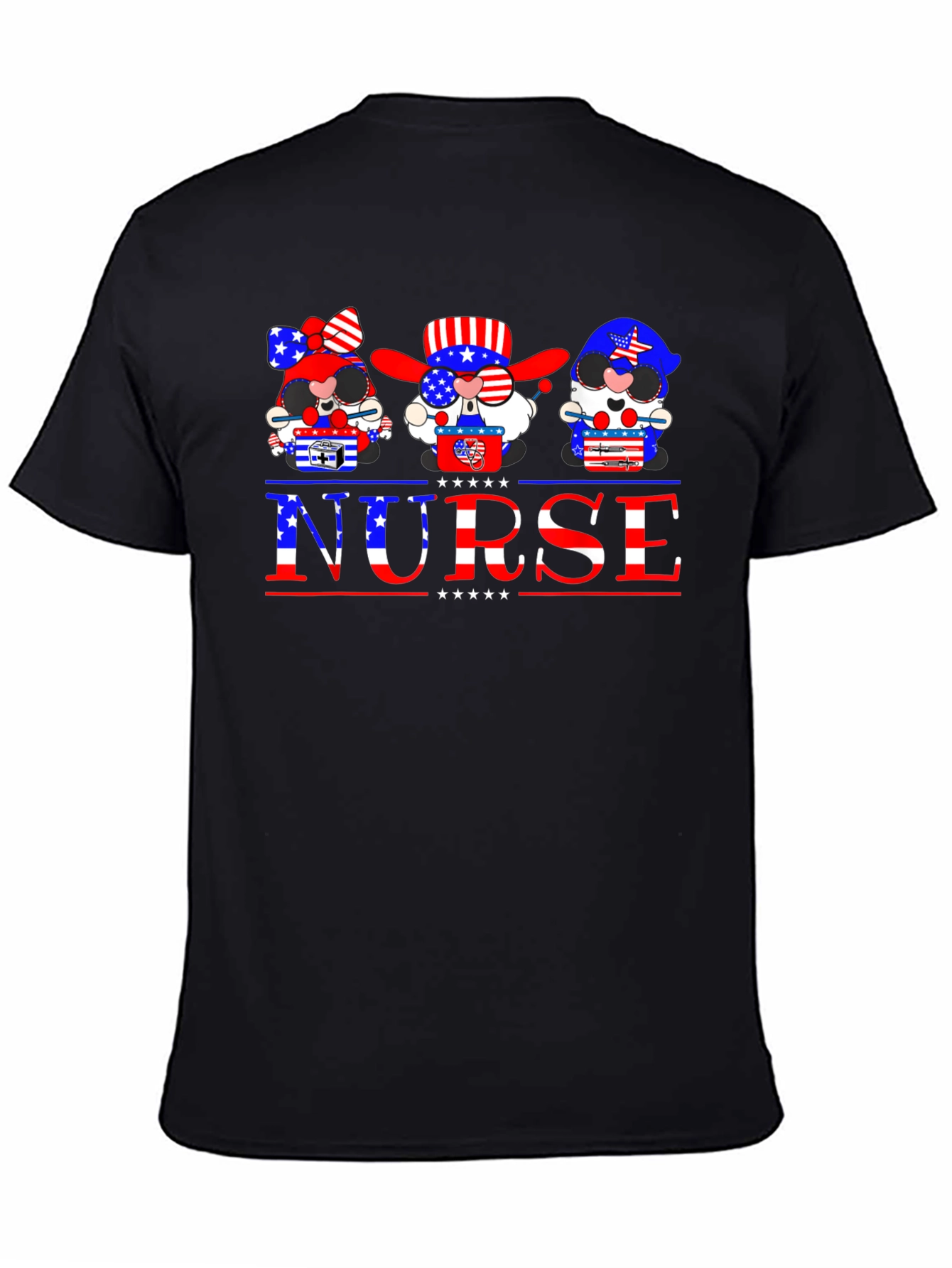 Patriotic Nurse Gnome T-Shirt