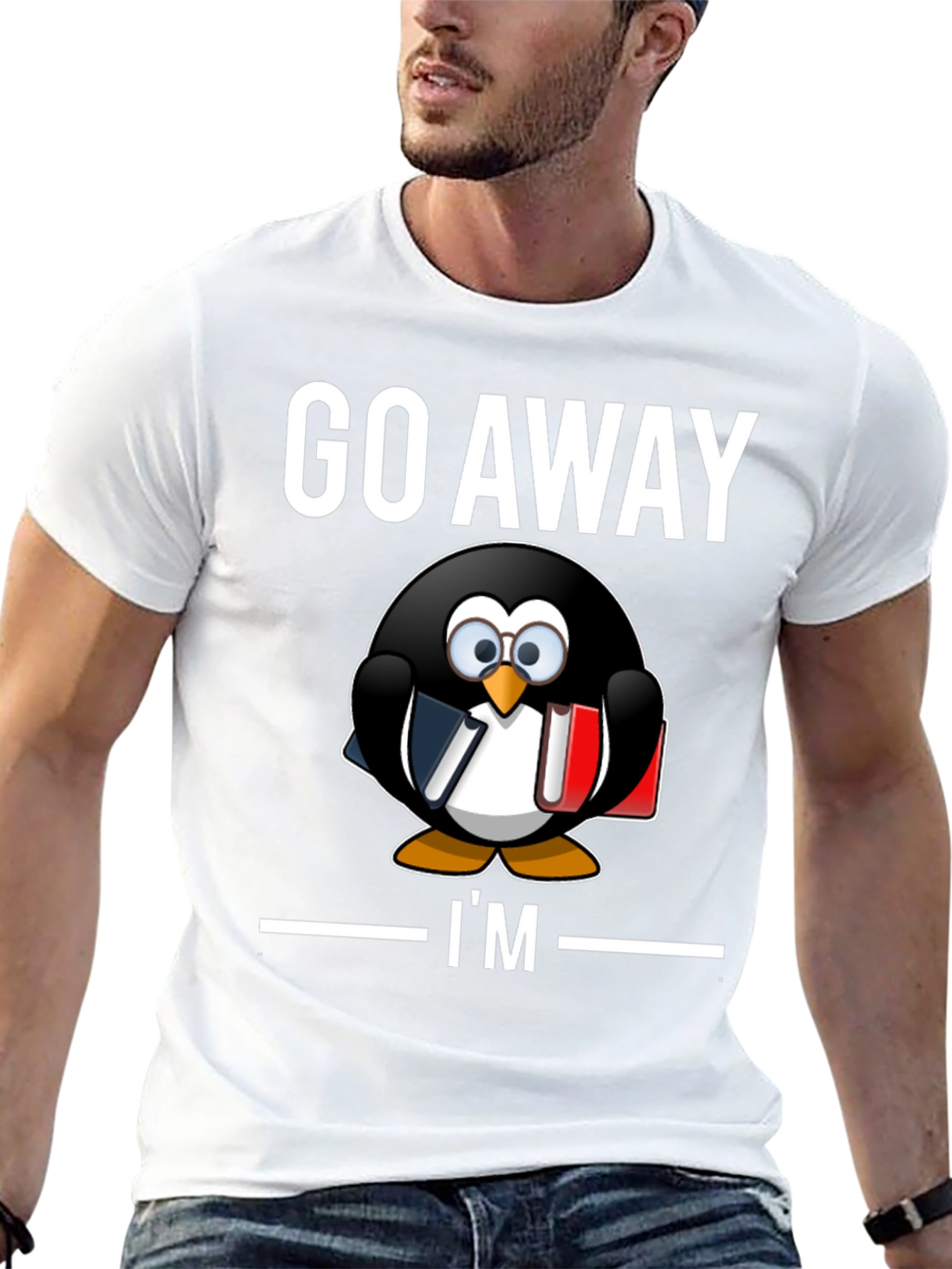 Go Away Im Reading T-Shirt Penguin Librarian