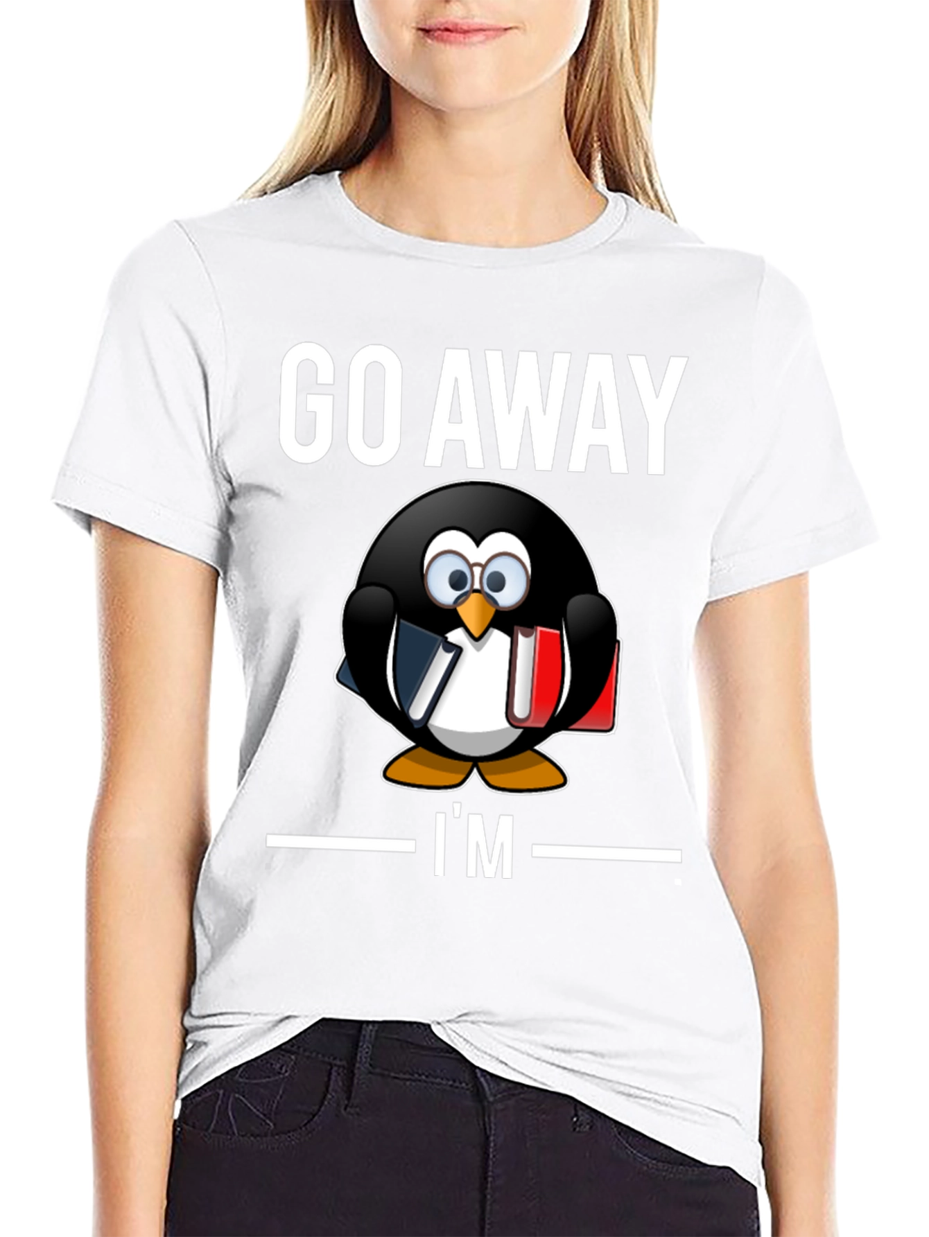 Go Away Im Reading T-Shirt Penguin Librarian