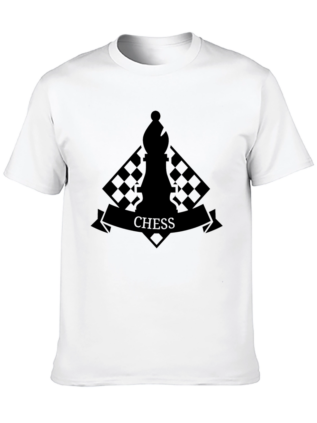 Chess Emblem Graphic T-Shirt - Black