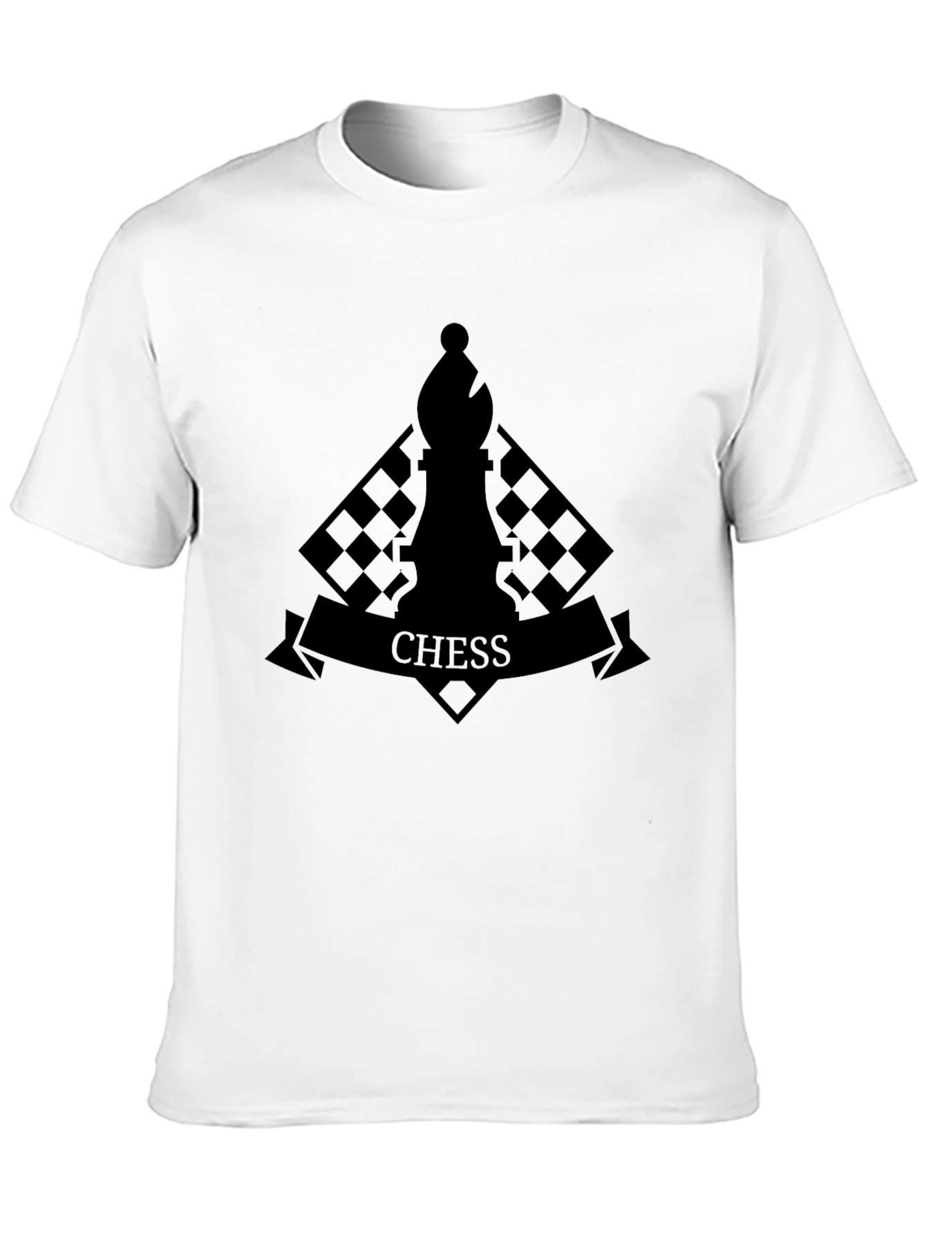 Chess Emblem Graphic T-Shirt - Black