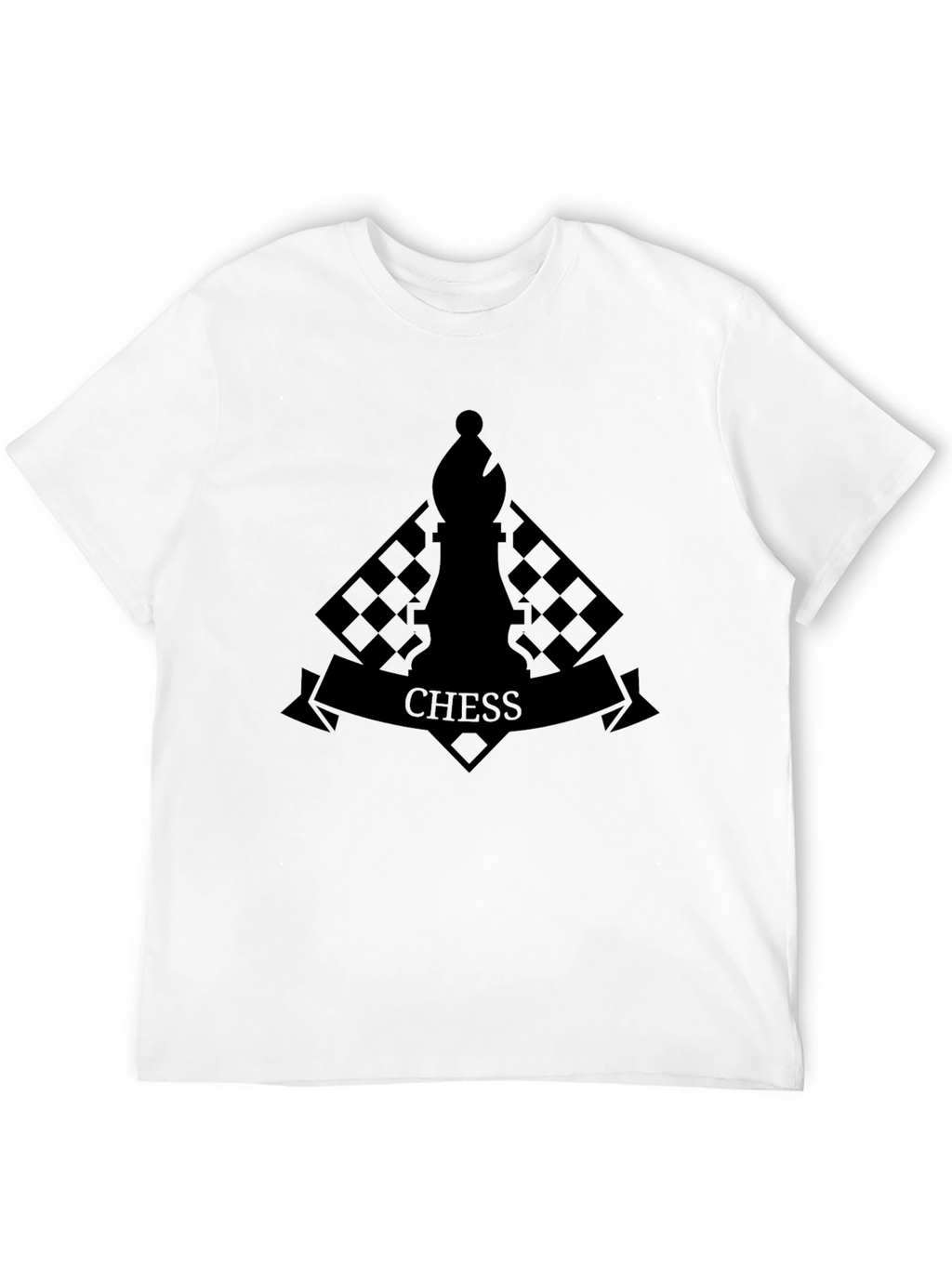 Chess Emblem Graphic T-Shirt - Black