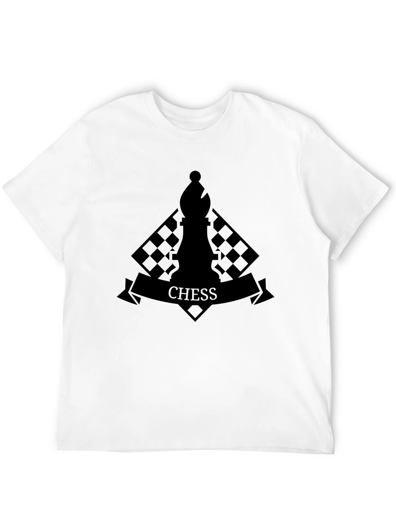 Chess Emblem Graphic T-Shirt - Black