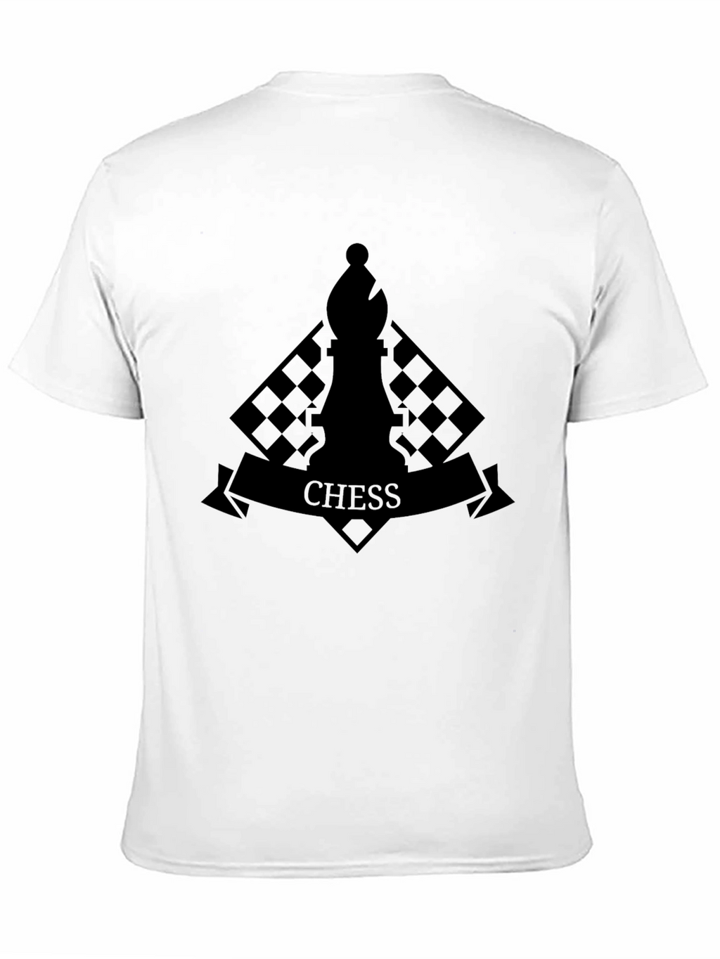 Chess Emblem Graphic T-Shirt - Black