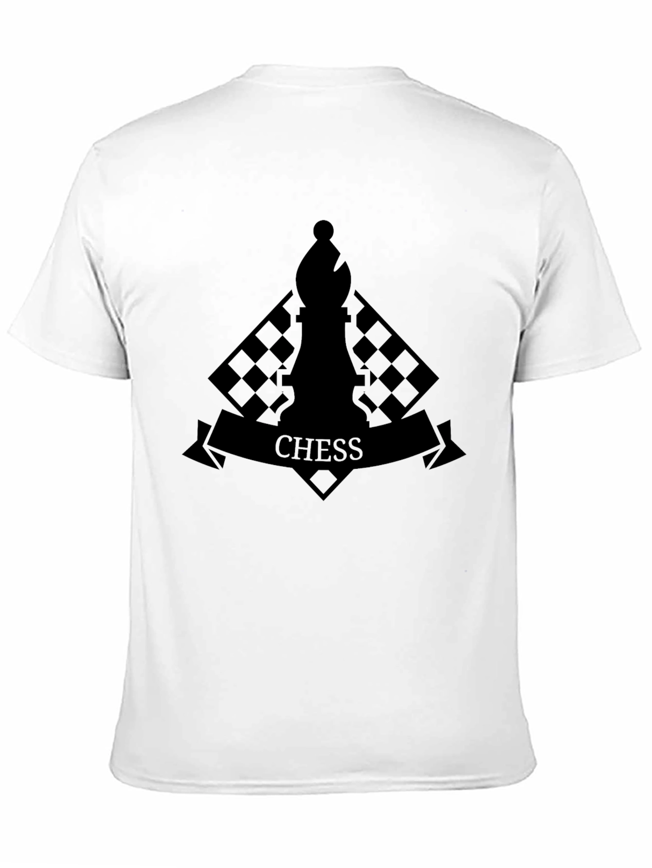 Chess Emblem Graphic T-Shirt - Black