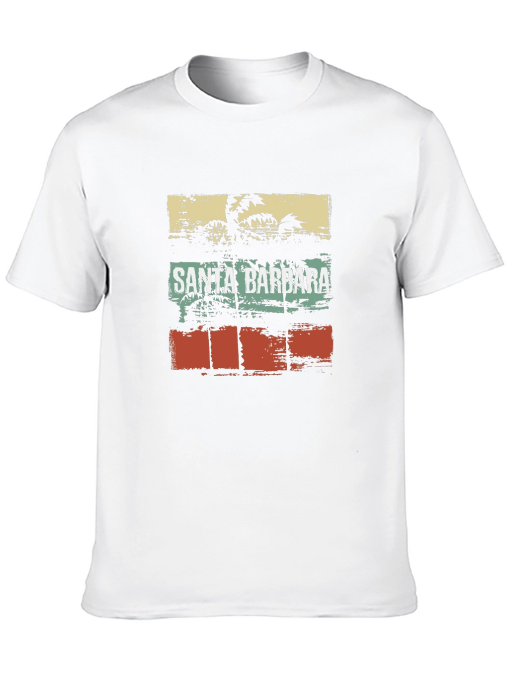 Santa Barbara Palm Tree Black T-Shirt