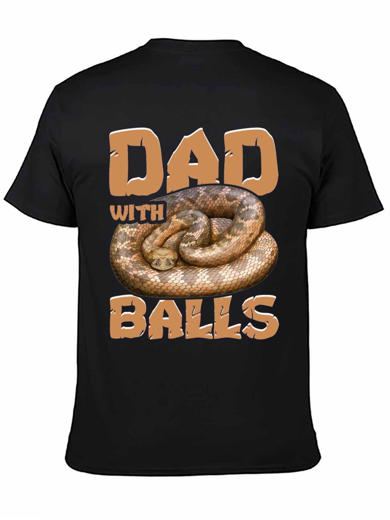 Dad With Balls T-Shirt - Snake Graphic