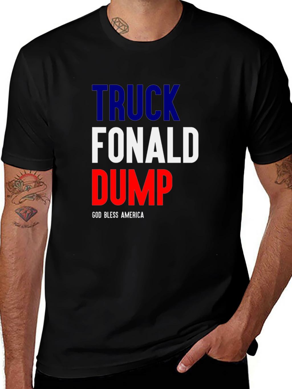 Truck Fonald Dump T-Shirt - God Bless America