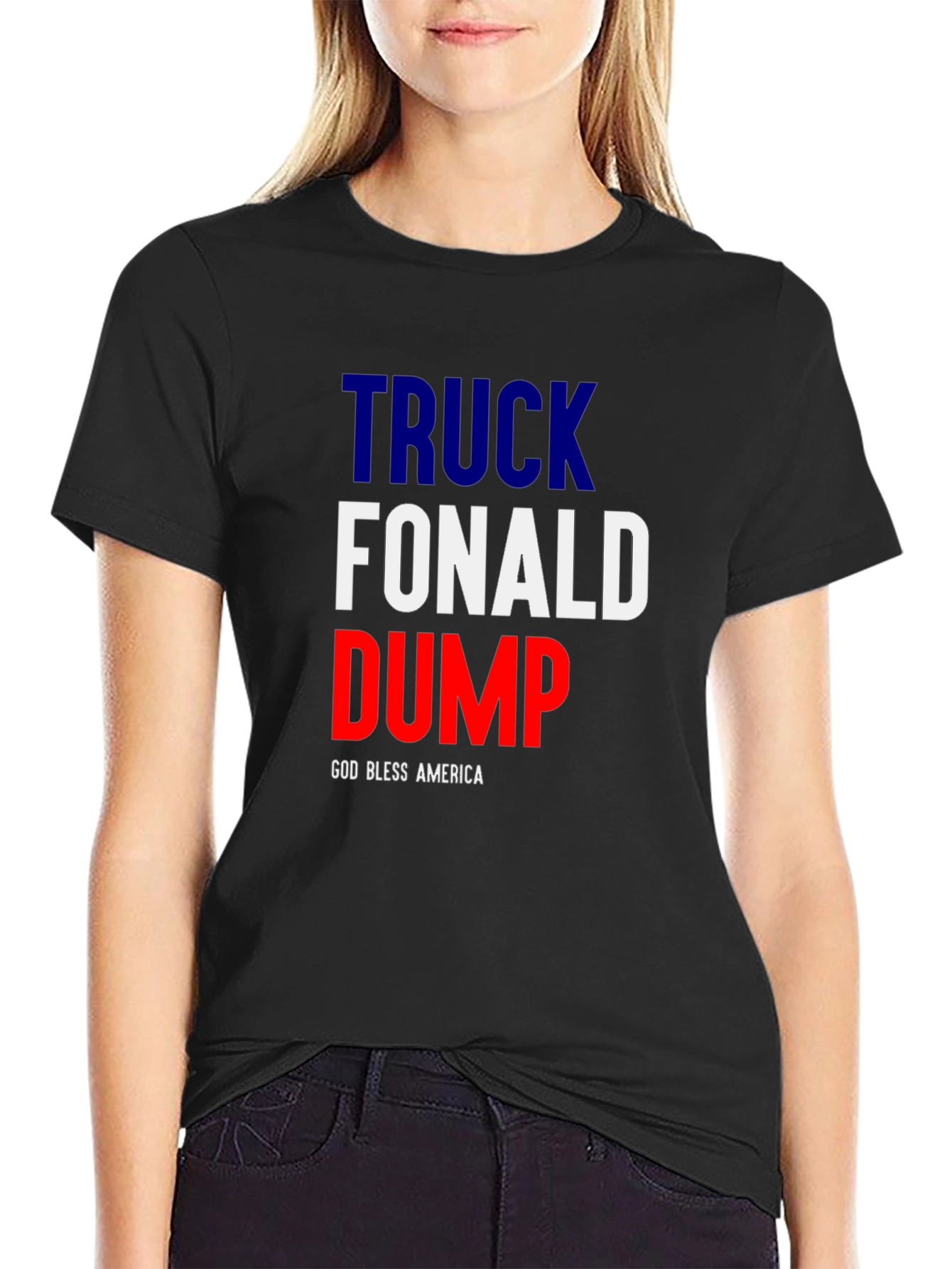 Truck Fonald Dump T-Shirt - God Bless America