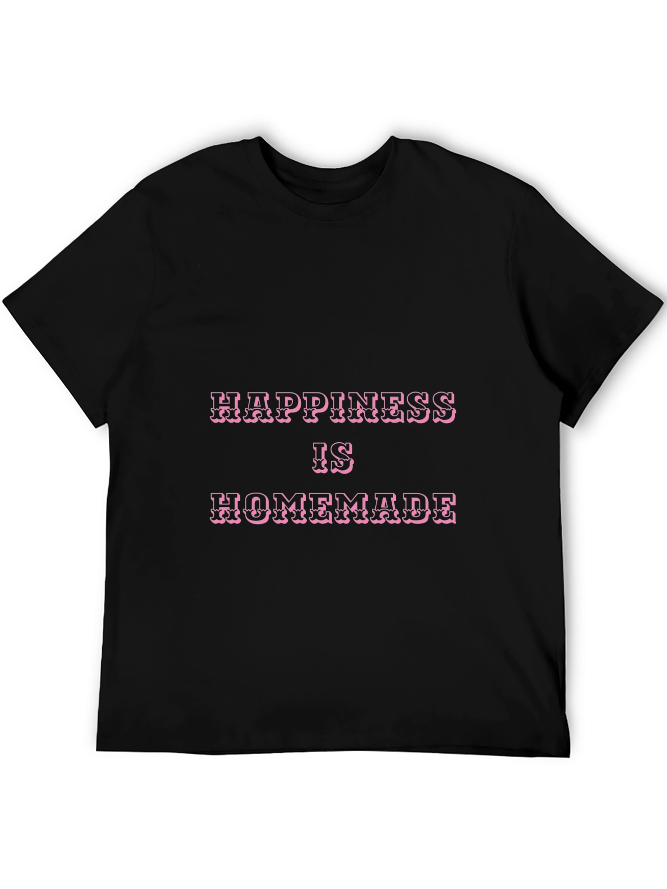 Happiness is Homemade Black Graphic Tee