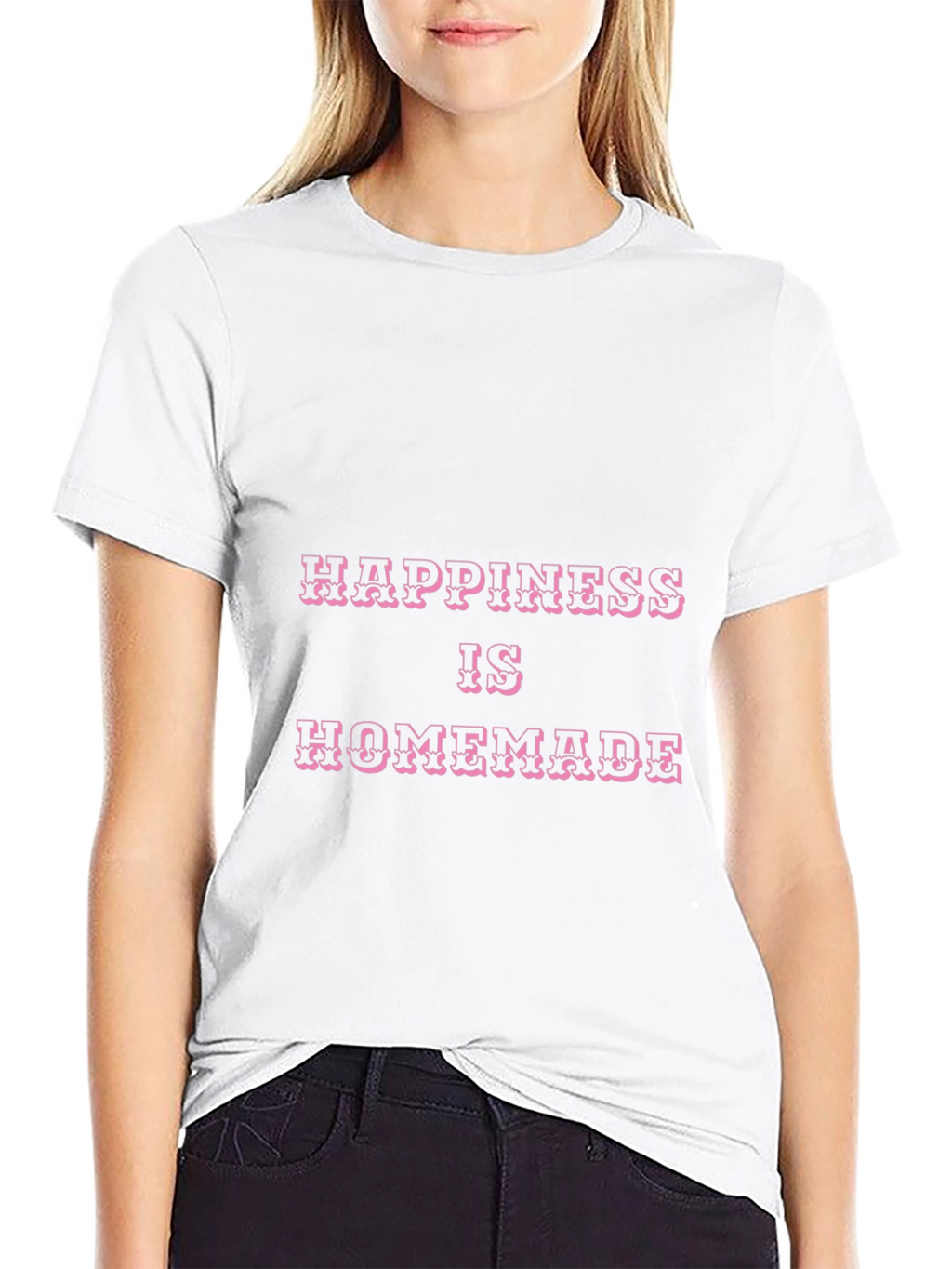 Happiness is Homemade Black Graphic Tee