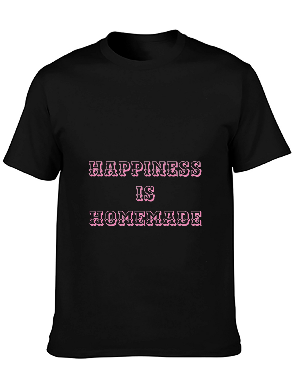 Happiness is Homemade Black Graphic Tee
