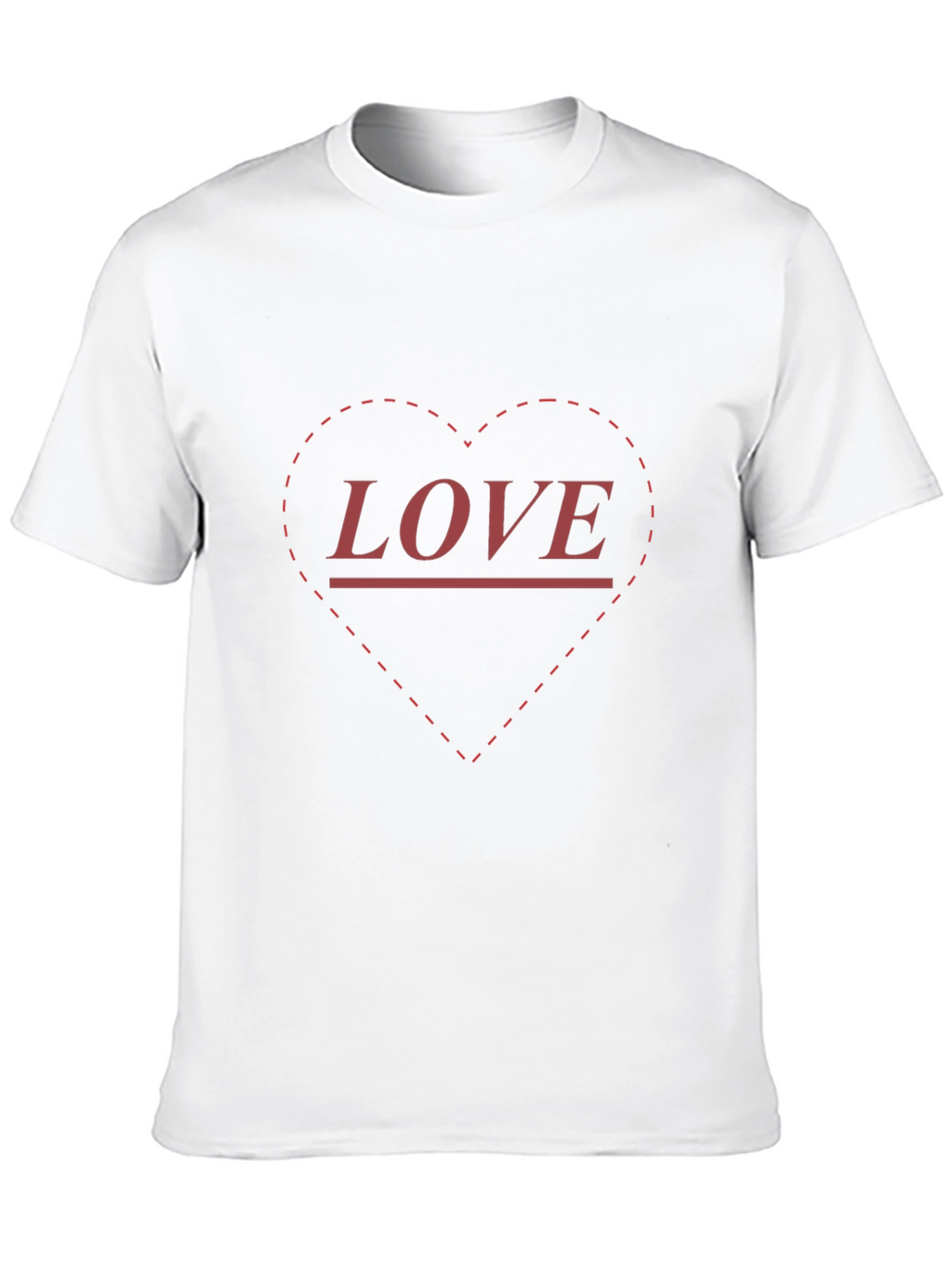 Love Heart Print Black T-Shirt