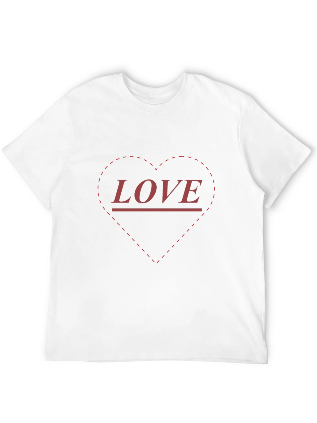 Love Heart Print Black T-Shirt