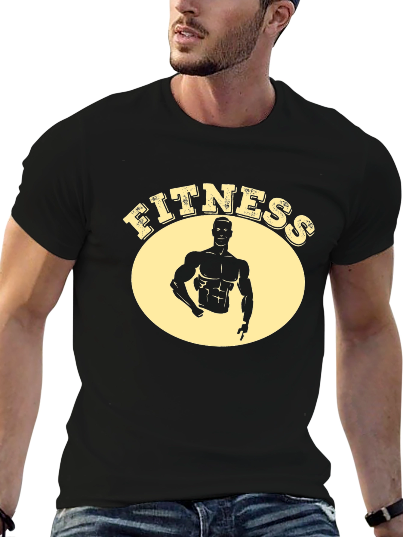 Fitness Graphic Black T-Shirt