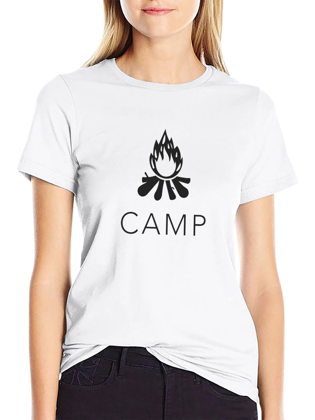 Black CAMP Bonfire Graphic Tee