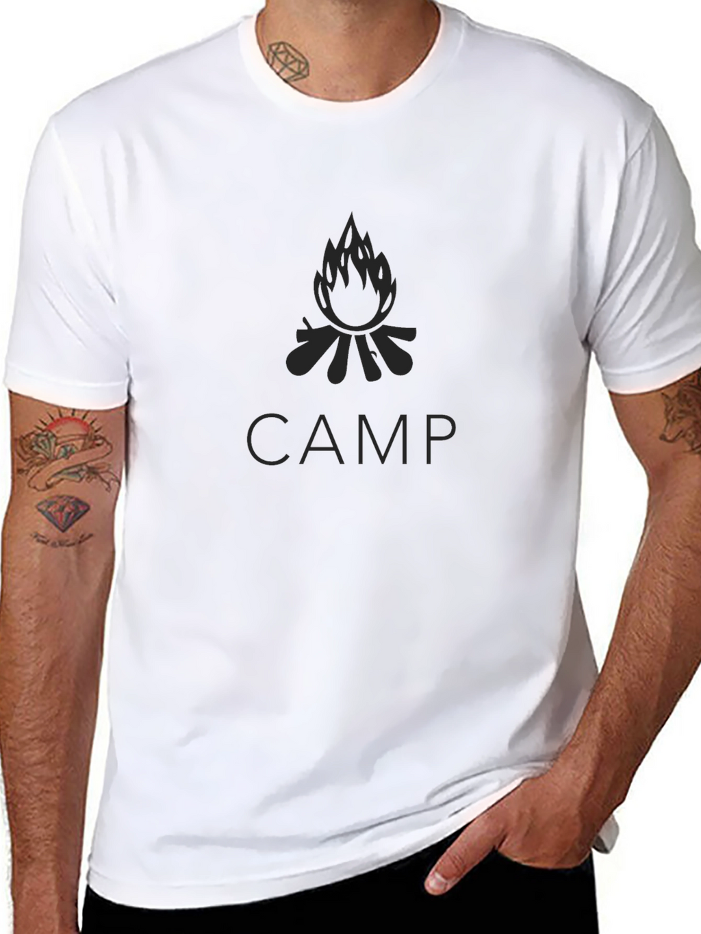 Black CAMP Bonfire Graphic Tee