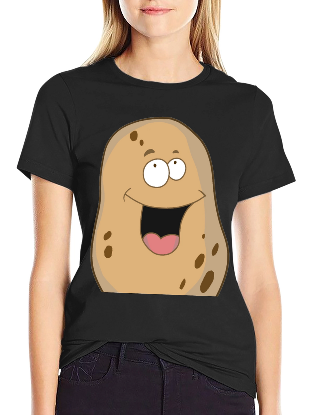 Funny Potato Graphic T-Shirt - Unisex Black Tee