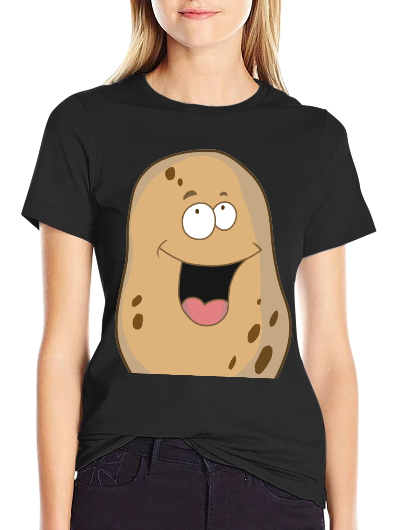 Funny Potato Graphic T-Shirt - Unisex Black Tee