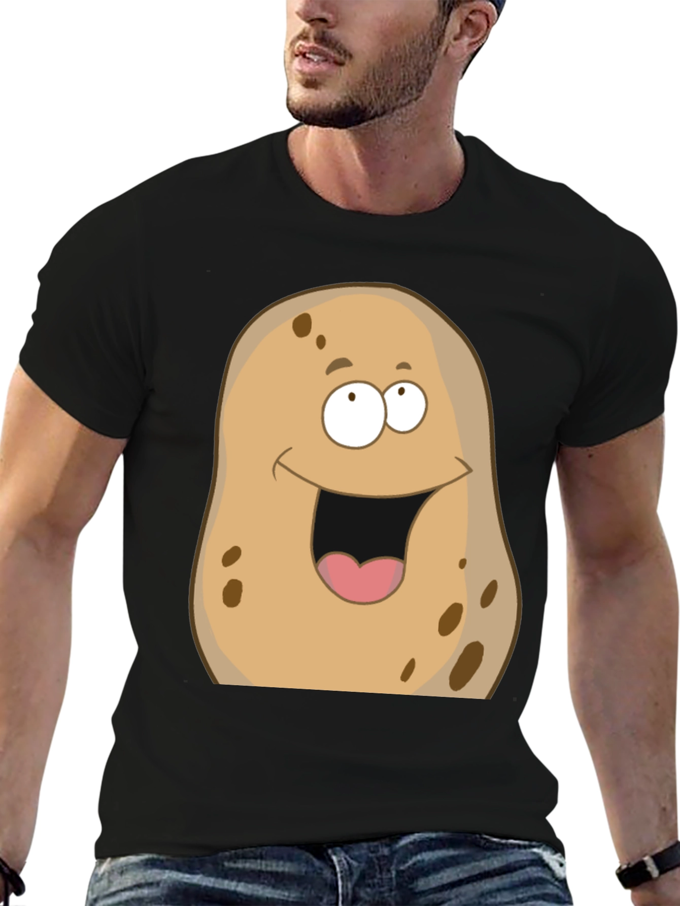 Funny Potato Graphic T-Shirt - Unisex Black Tee