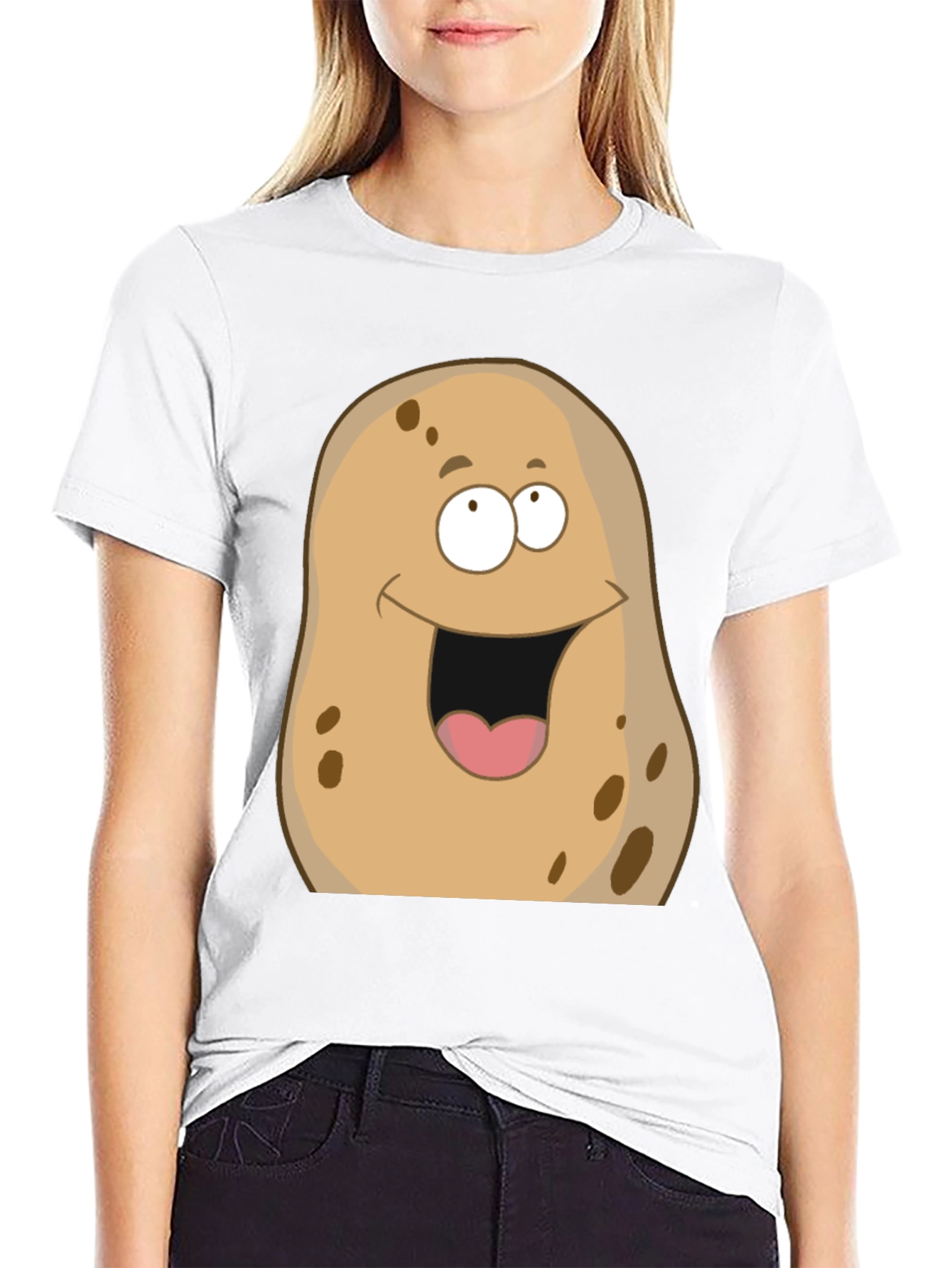 Funny Potato Graphic T-Shirt - Unisex Black Tee
