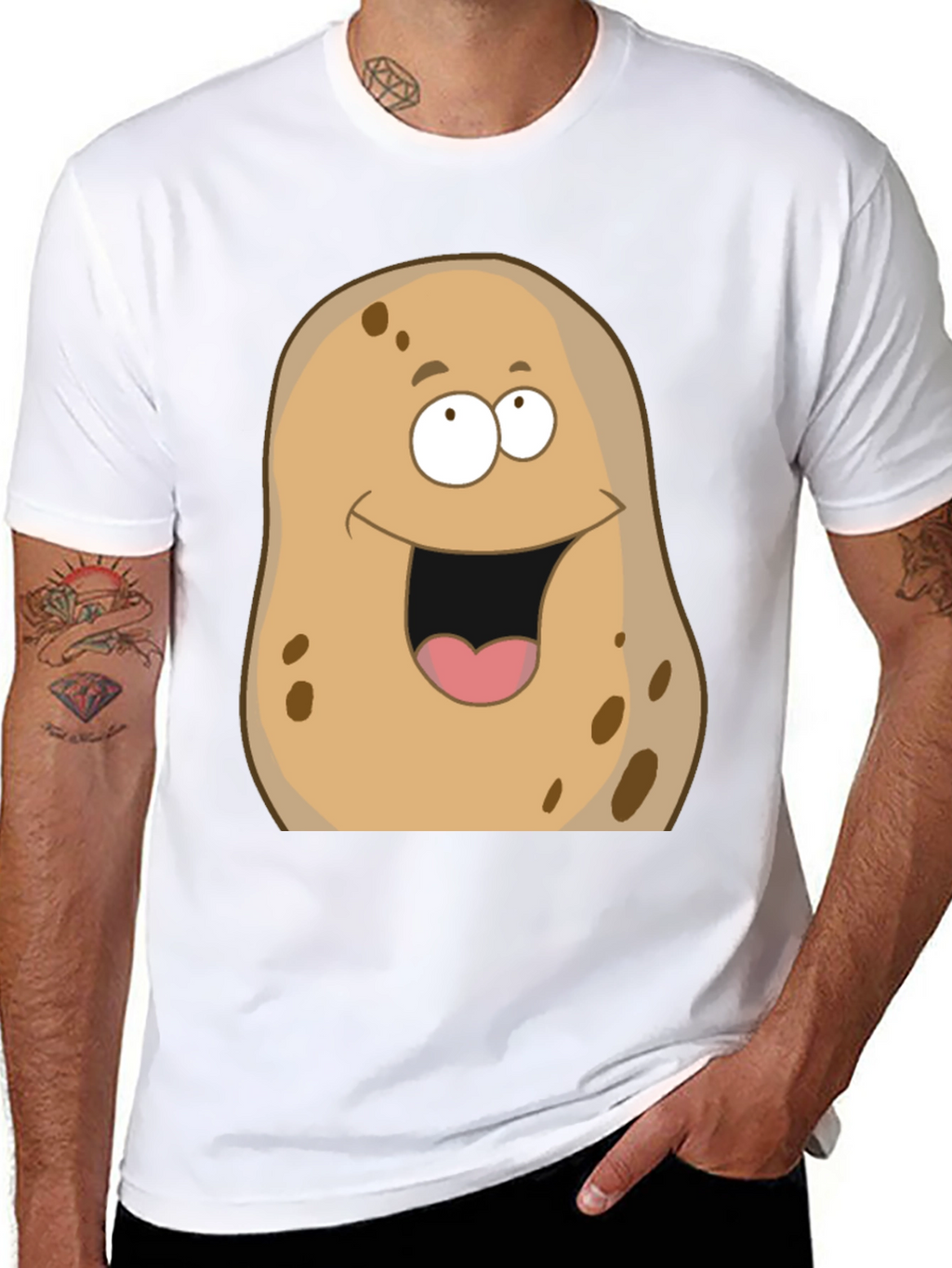 Funny Potato Graphic T-Shirt - Unisex Black Tee