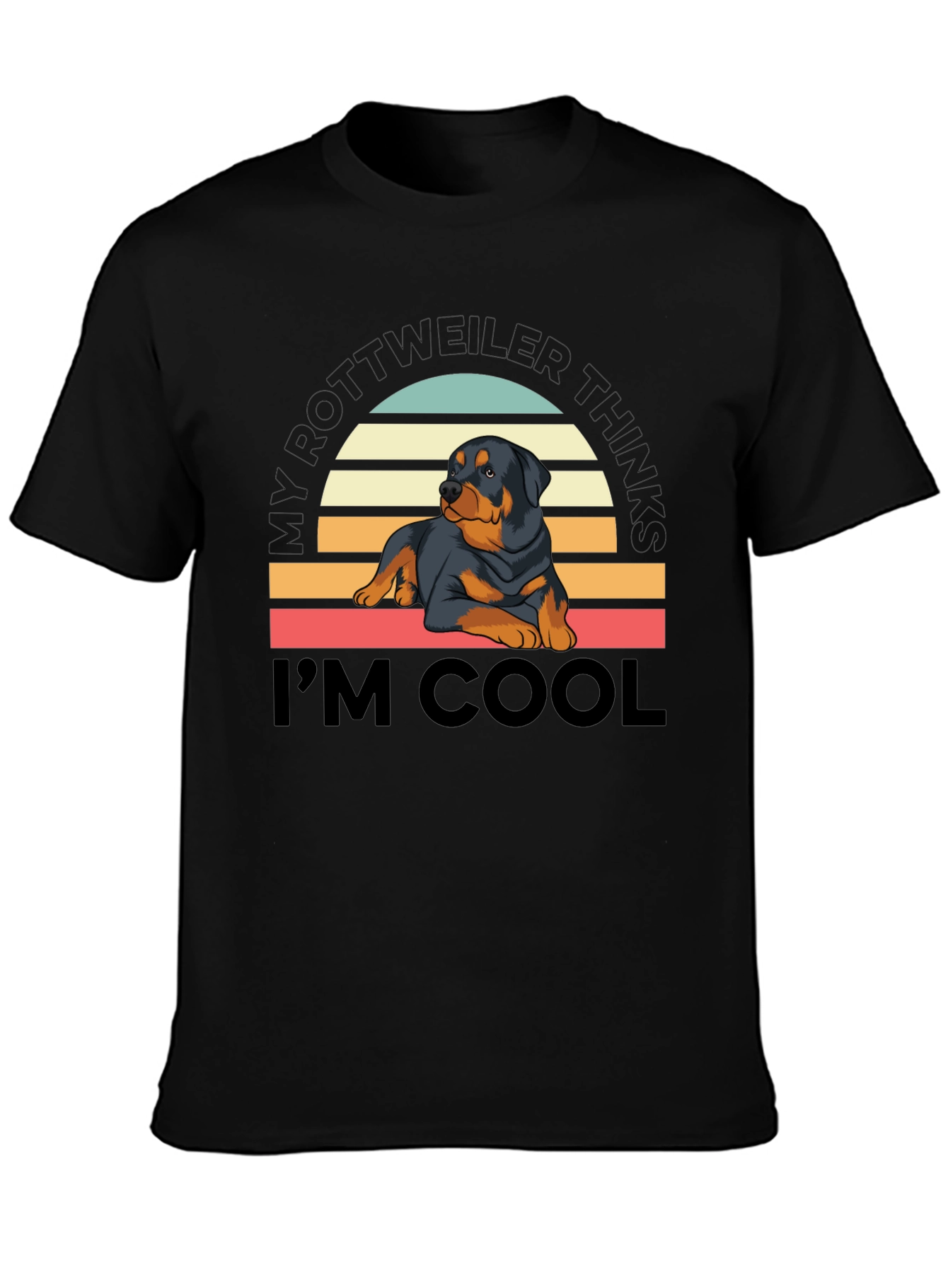 Cool Rottweiler Sunset T-Shirt – Vintage Dog Lover Graphic Tee