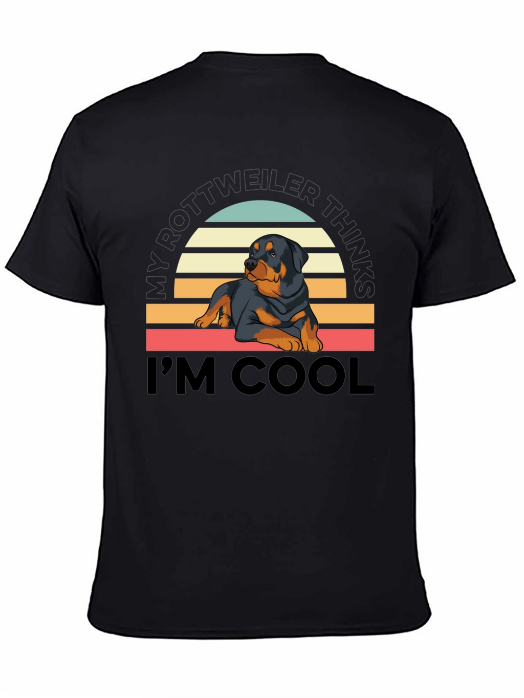 Cool Rottweiler Sunset T-Shirt – Vintage Dog Lover Graphic Tee
